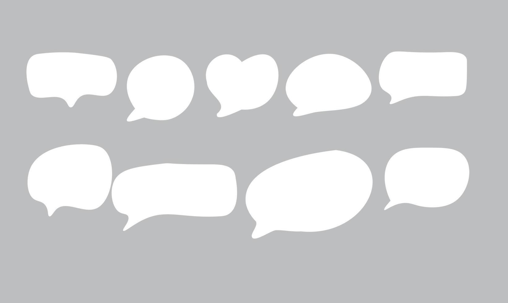 Set of speak bubble text vector