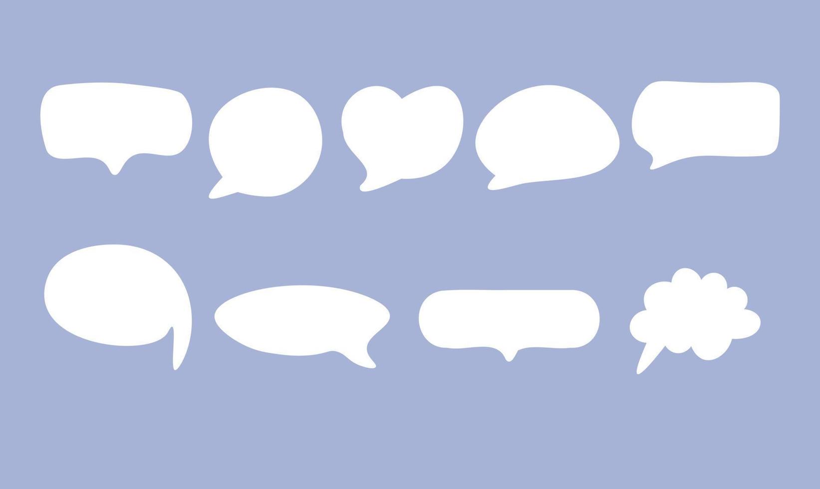 Set of speak bubble text vector