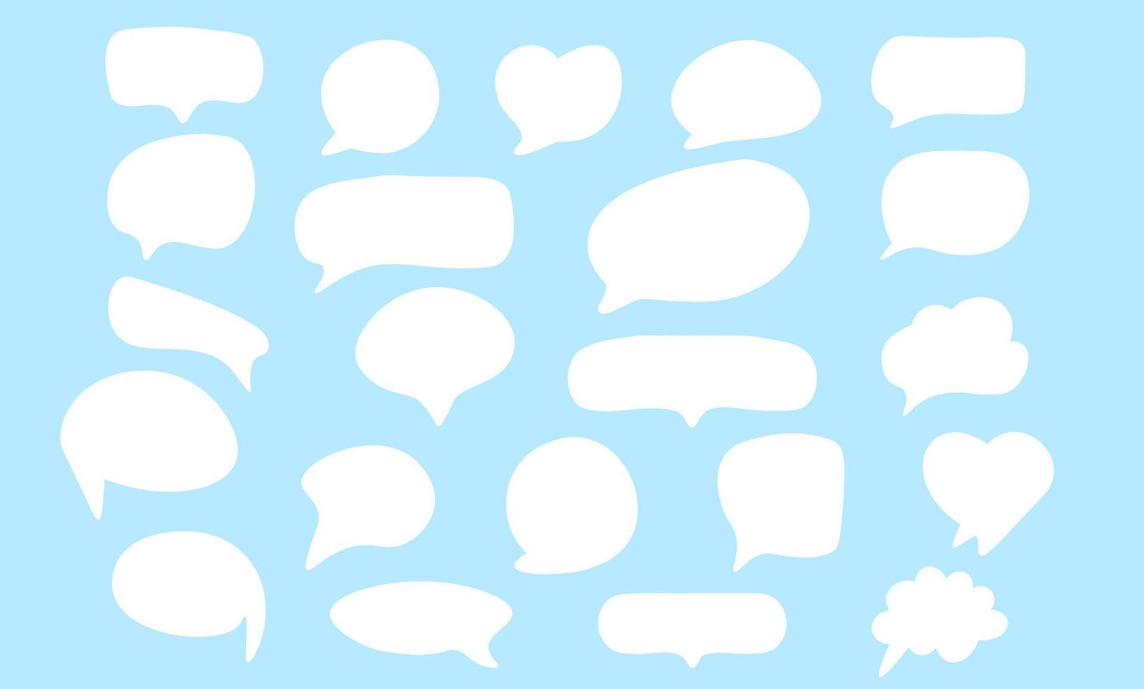 Set of speak bubble text vector