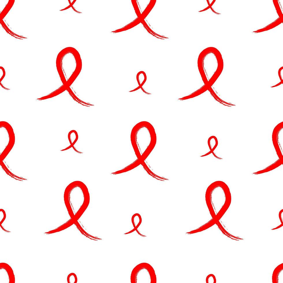 Seamless pattern of Red ribbon vector