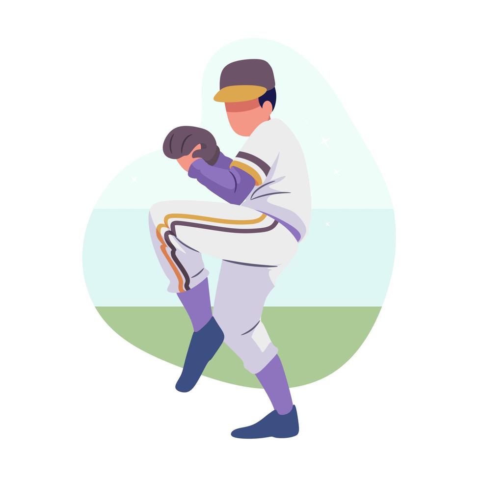 Baseball spreader vector drawing illustration