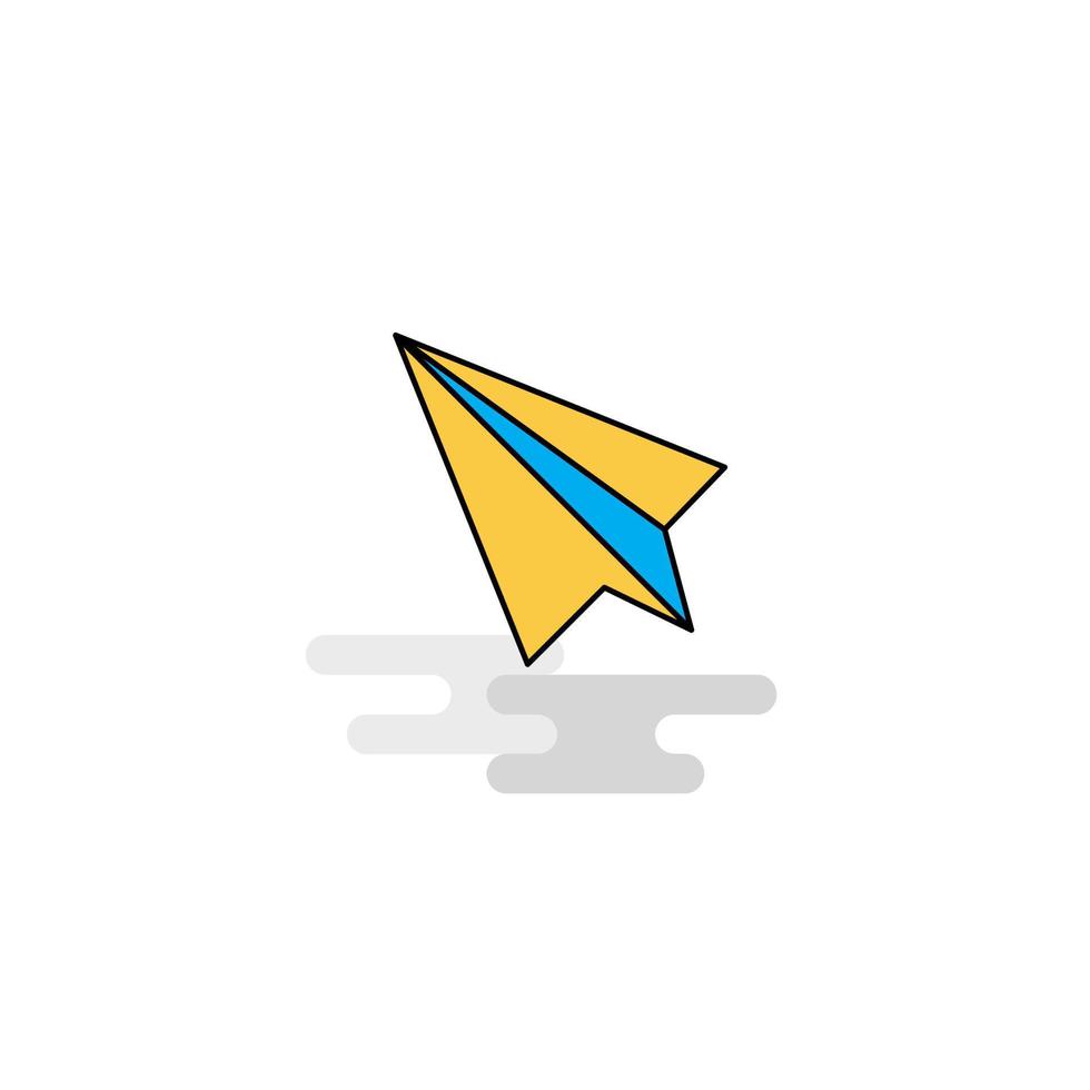 vector de icono de avión de papel plano
