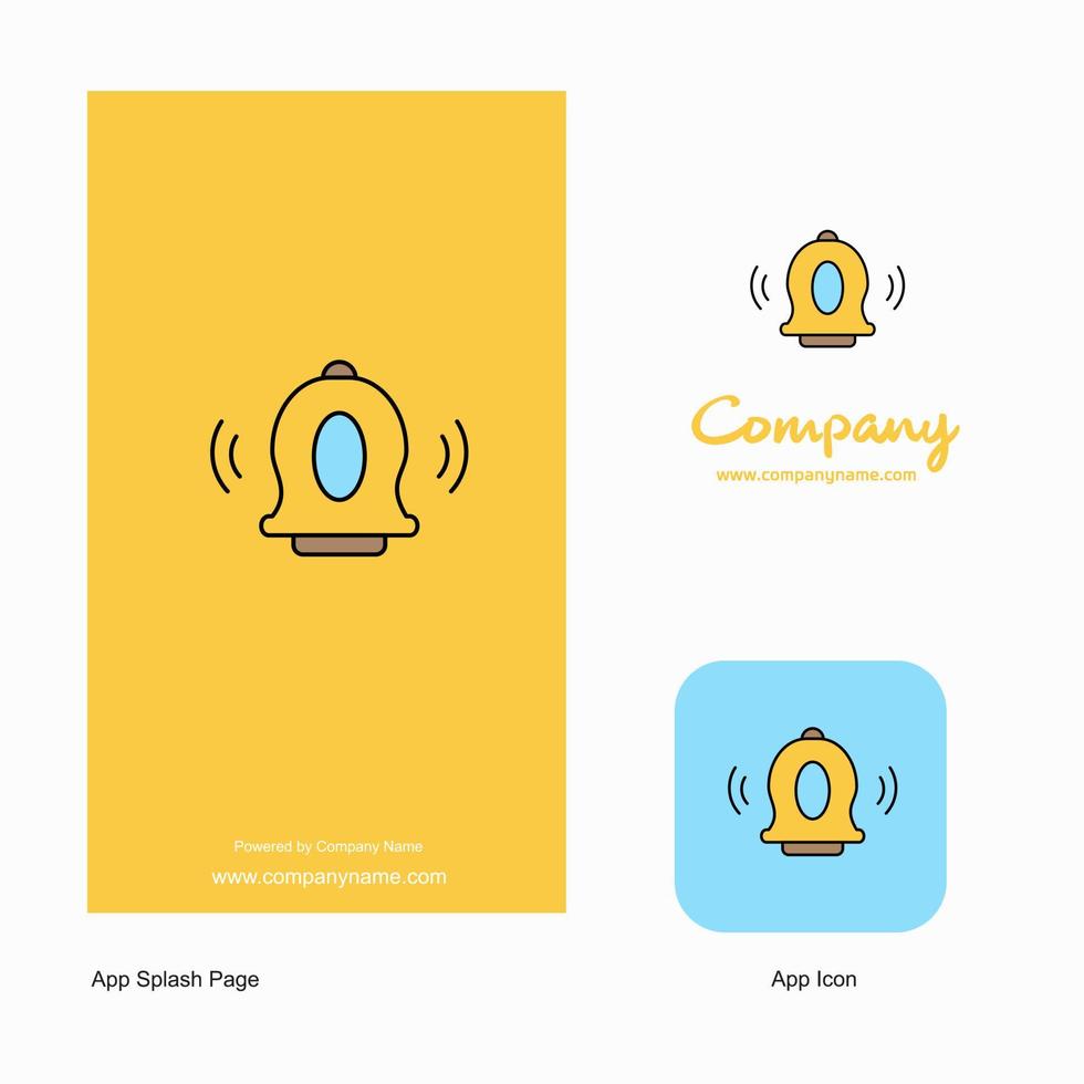 Bell Company Logo App Icon and Splash Page Design Creative Business App Design Elements vector