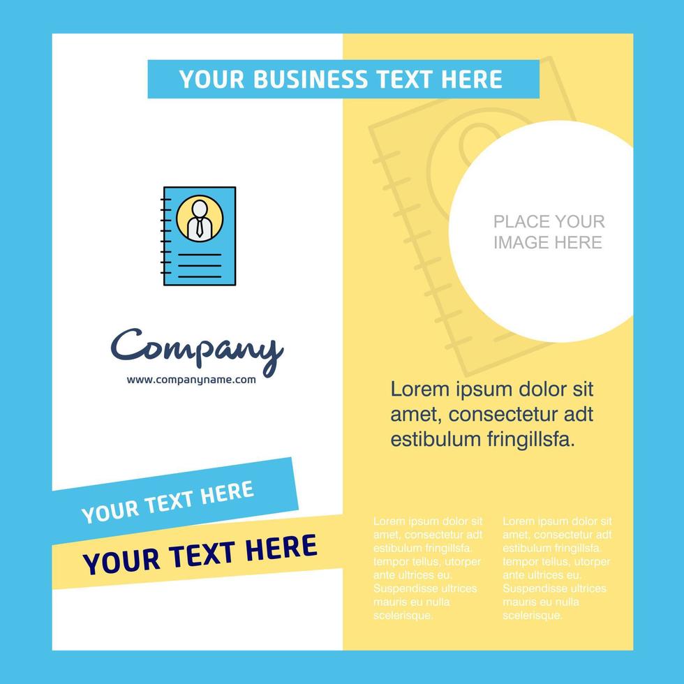 Personal diary Company Brochure Template Vector Busienss Template