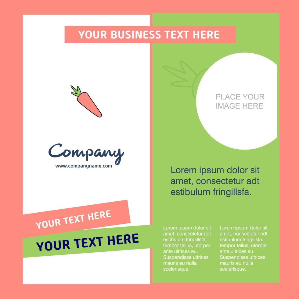 Carrot Company Brochure Template Vector Busienss Template