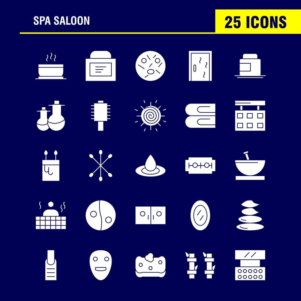 Spa Saloon Solid Glyph Icon Pack For Designers And Developers Icons Of Food Travel Eat Soup Cream Cream Jar Spa Vector