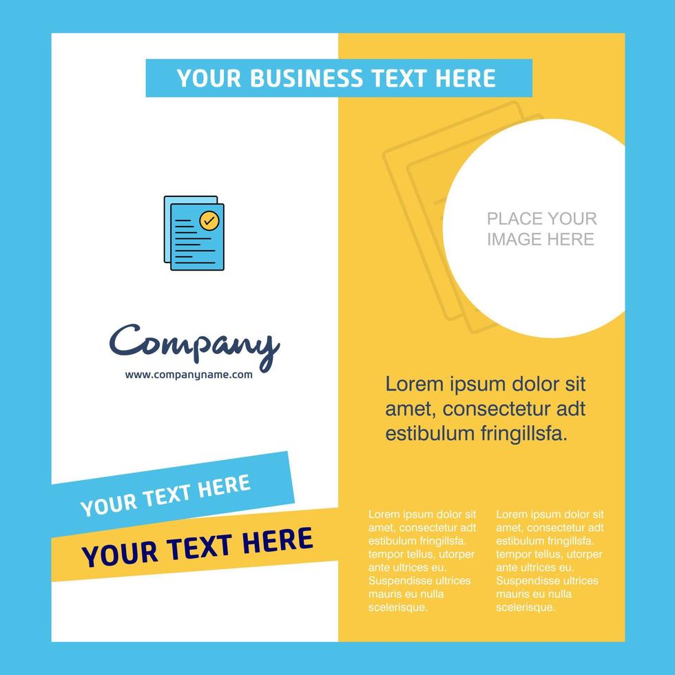 Text document Company Brochure Template Vector Busienss Template