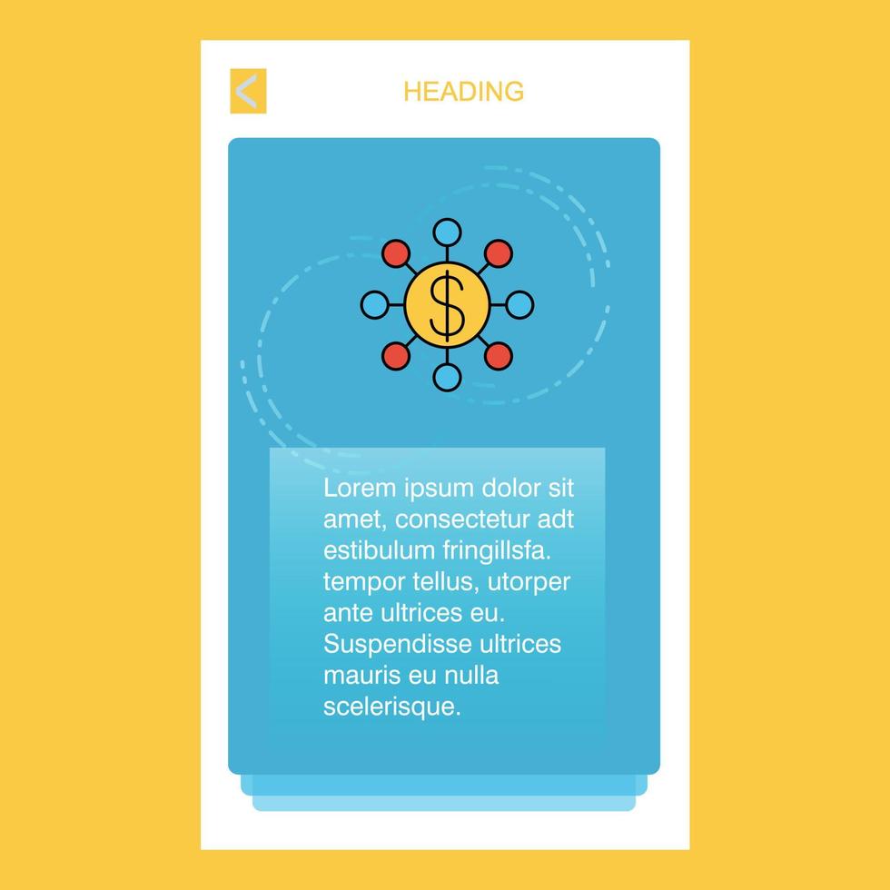 Dollar network mobile vertical banner design design Vector