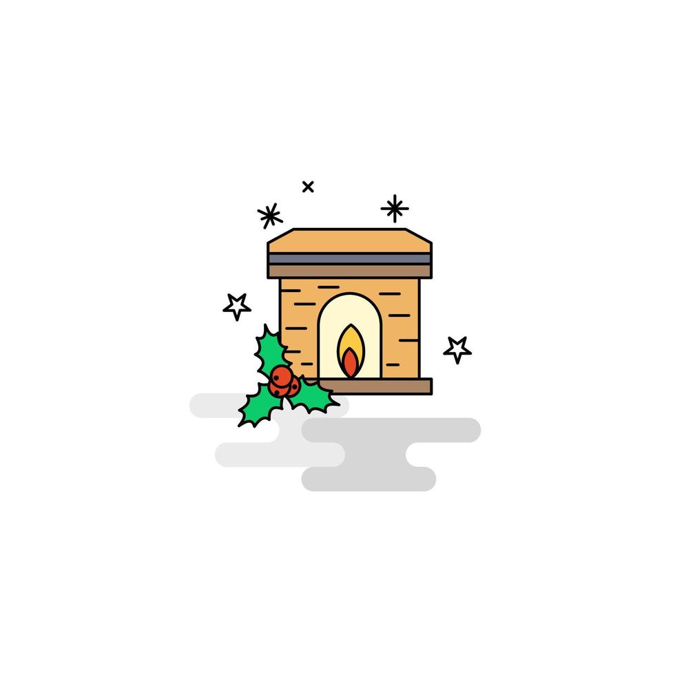 vector de icono de chimenea plana