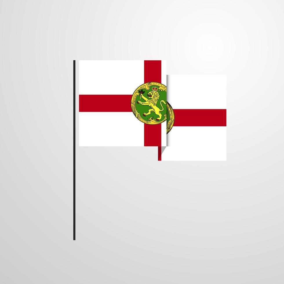 Alderney waving Flag design vector