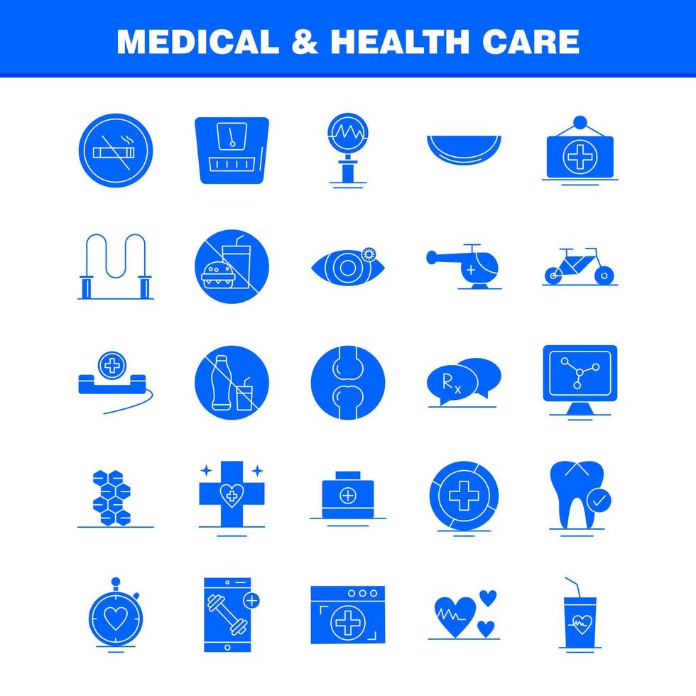 Medical And Health Care Solid Glyph Icon for Web Print and Mobile UXUI Kit Such as Medical Health Bag Kid Healthcare No Smoking Medical Pictogram Pack Vector
