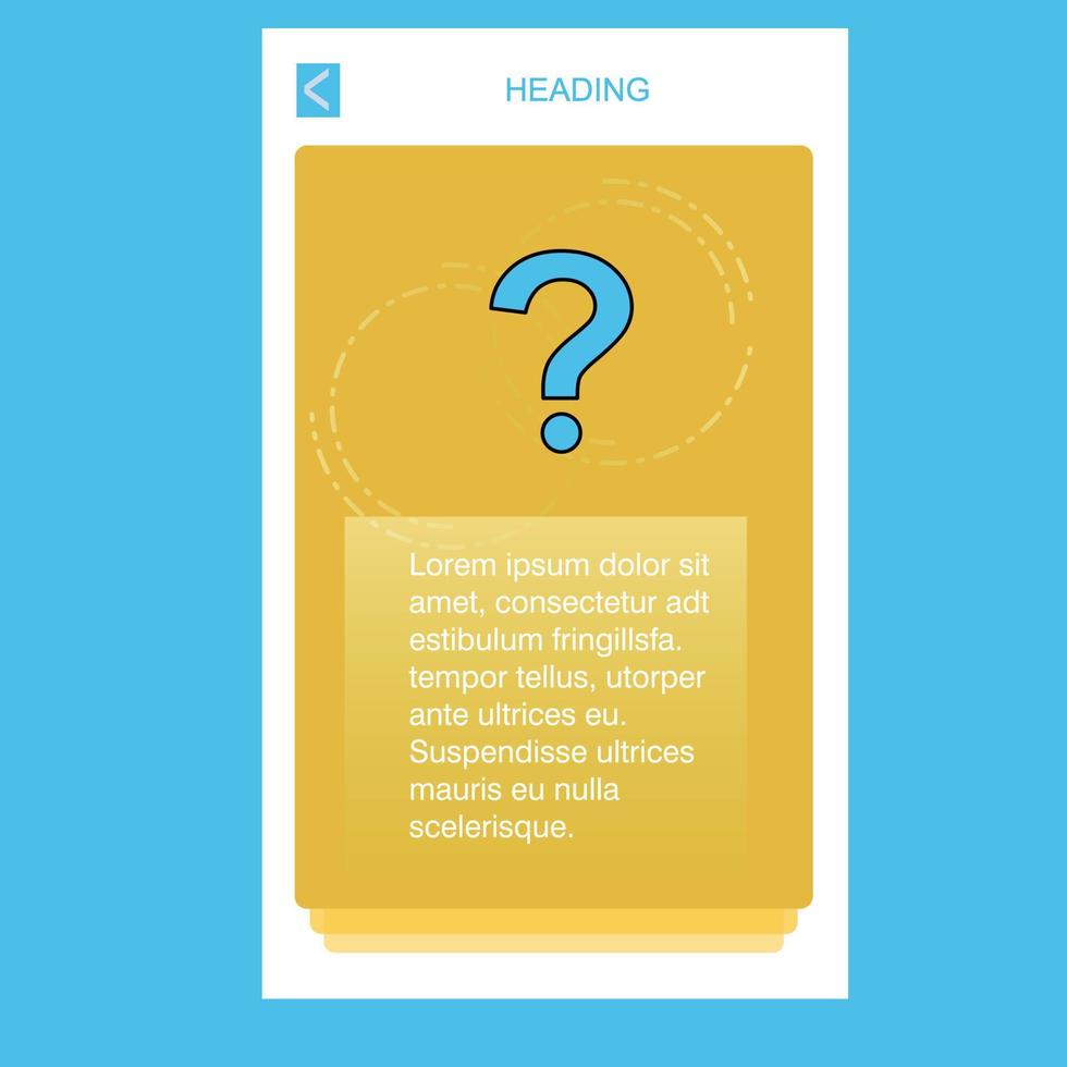 Question mark mobile vertical banner design design Vector