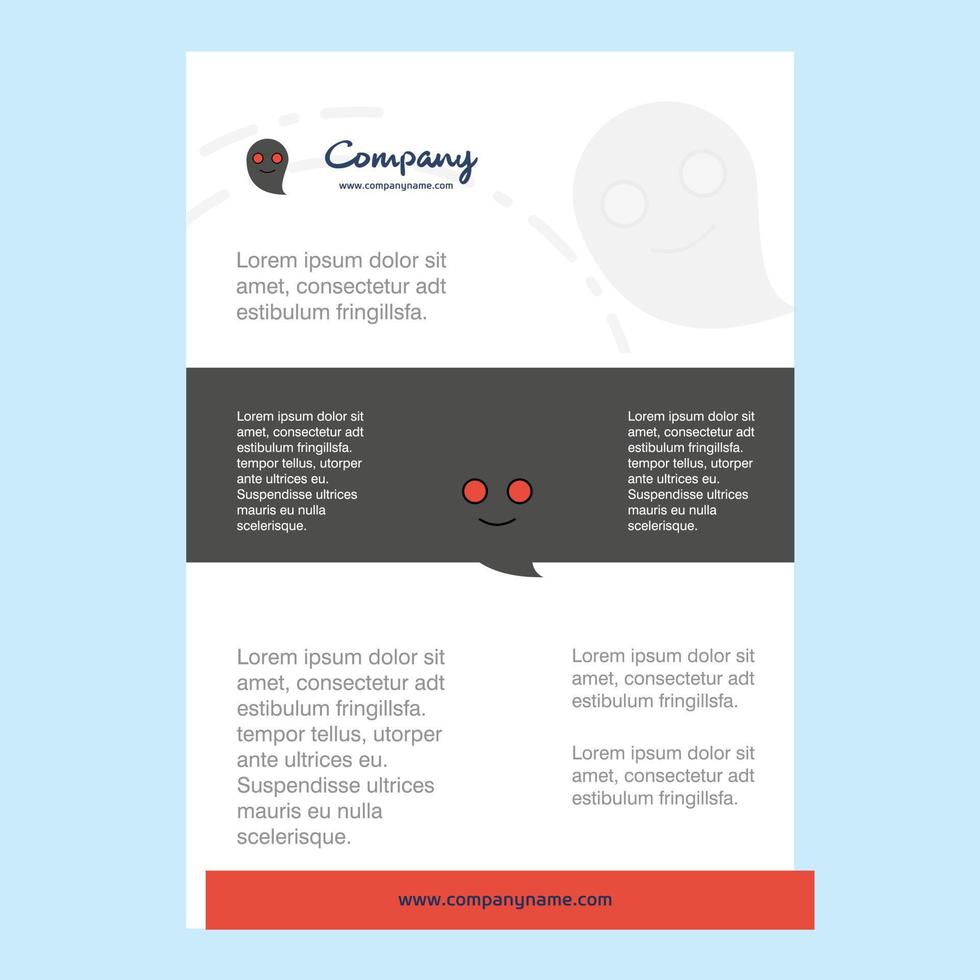 Template layout for Ghost comany profile annual report presentations leaflet Brochure Vector Background