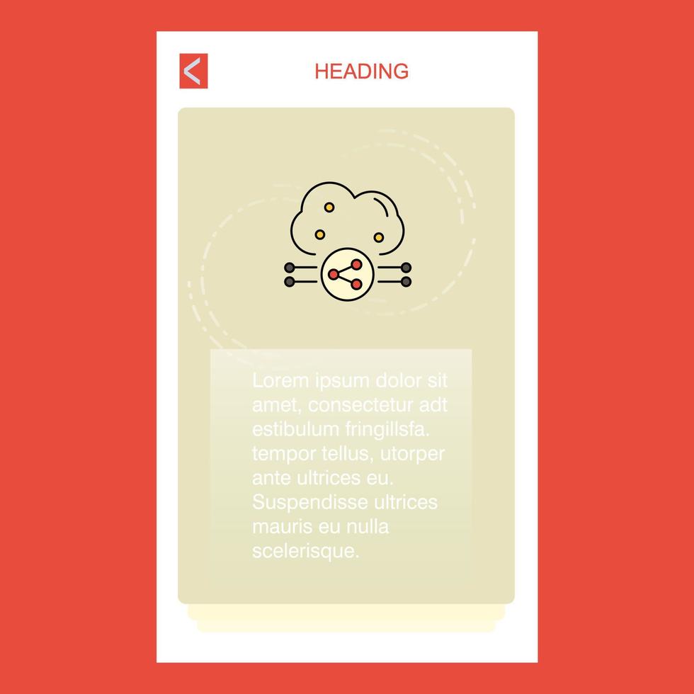 Cloud sharing mobile vertical banner design design Vector