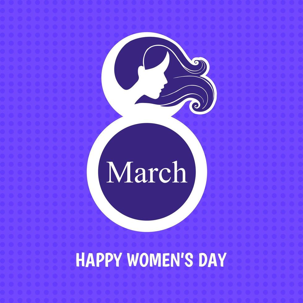 Diseño de vector de logotipo de 8 de marzo con fondo de día internacional de la mujer