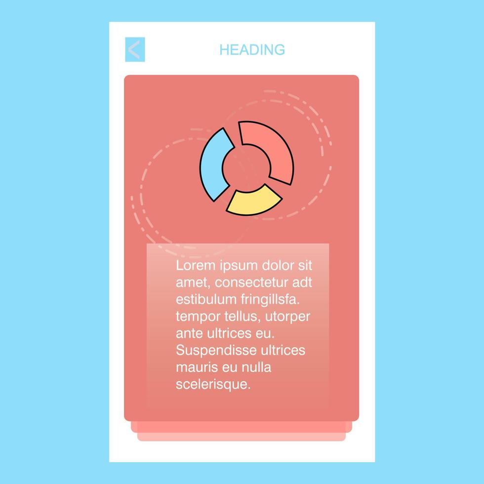 Graph mobile vertical banner design design Vector