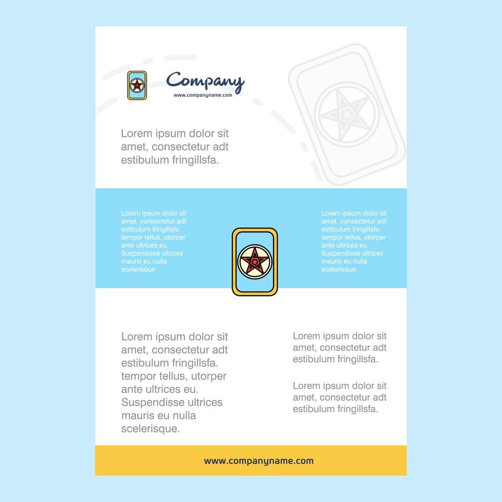 diseño de plantilla para el perfil de la compañía del juego de cartas presentaciones de informes anuales folleto folleto antecedentes vectoriales vector