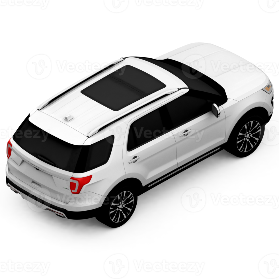 Isometric vehicle 3D Render png