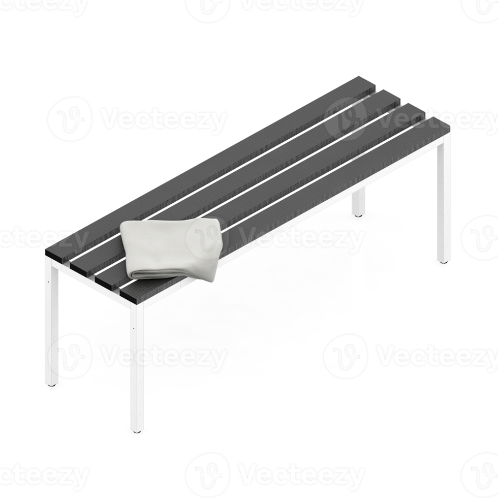 Isometric bench 3D render png