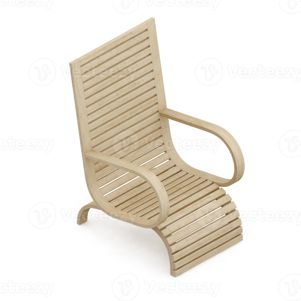 chaise isométrique rendu isolé 3d png