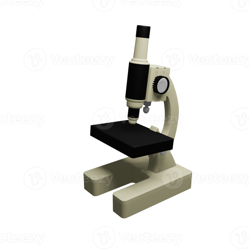 3d microscope icon, perfect for use as an additional element in your template, banner and poster designs png