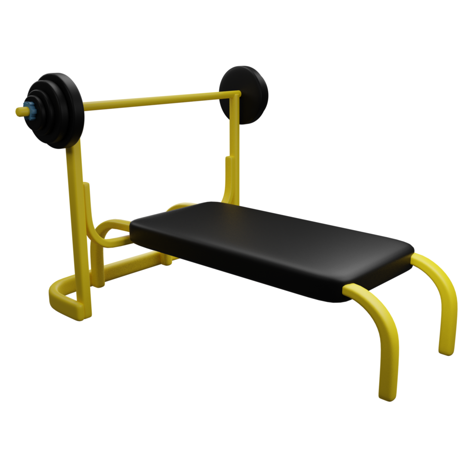 Bench Press 3d icon, perfect for use as an additional element in your poster, banner and template designs png