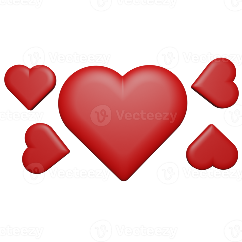 3d heart icon, perfect to use as an additional element in your template, banner and poster designs png