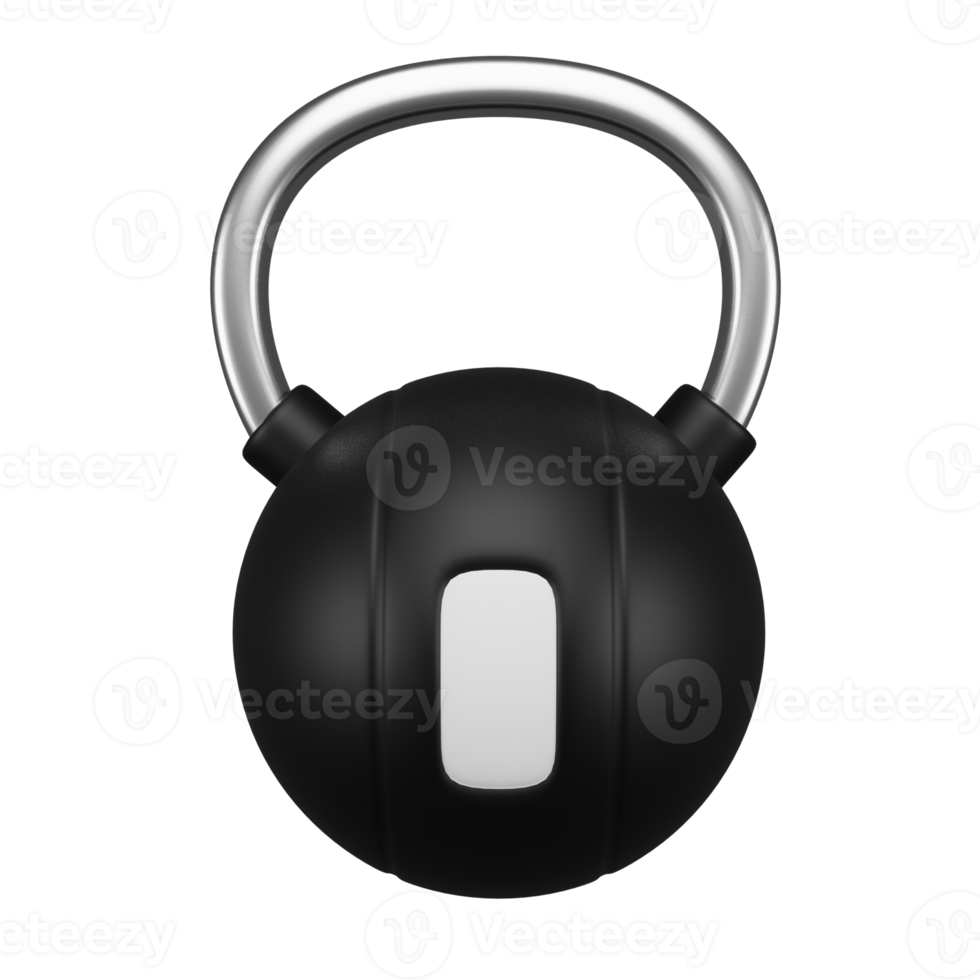 Kettle bell 3d icon, perfect to use as an additional element in your poster, banner and template designs png