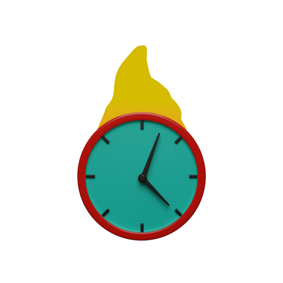 Hot Time 3D Icon, perfect to use as an additional element in your poster, banner and template designs png