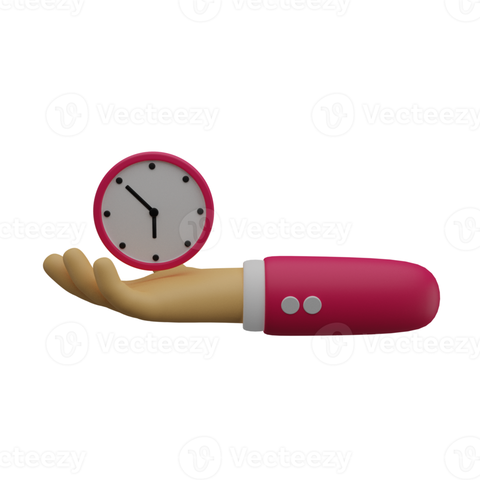 Save Time 3d illustration, perfect to use as an additional element in your poster, banner and template designs png