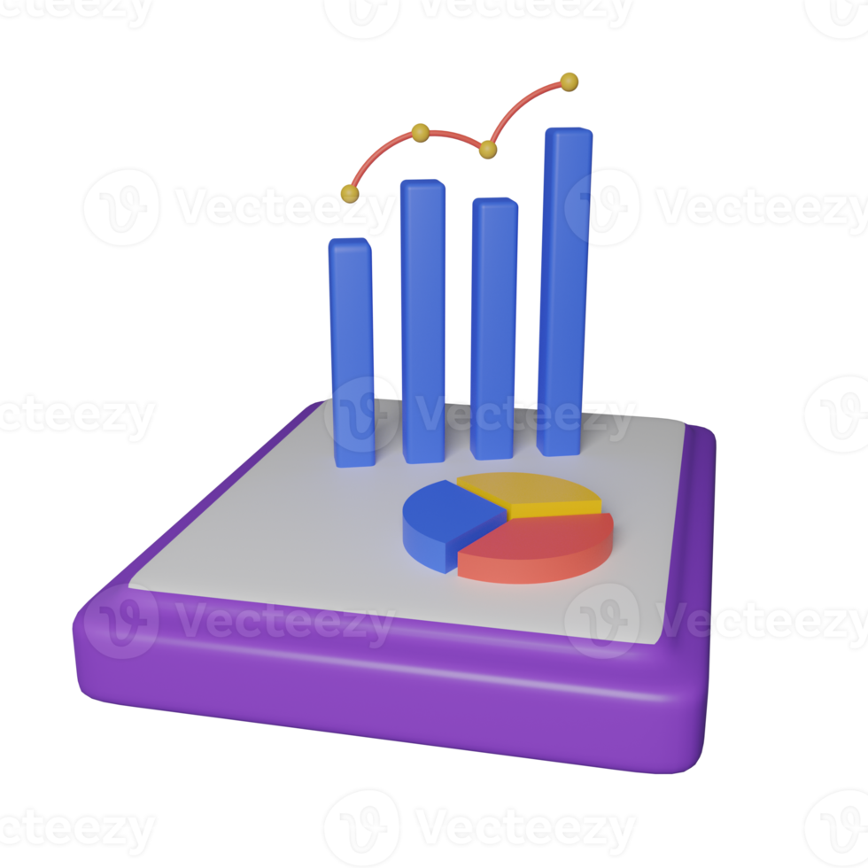 Data analytics charts and Pie chart 3d icon, perfect to use as an additional element in your poster, banner and template designs png