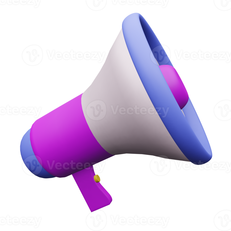 3d megaphone icon, great for adding elements to poster, banner and template designs png