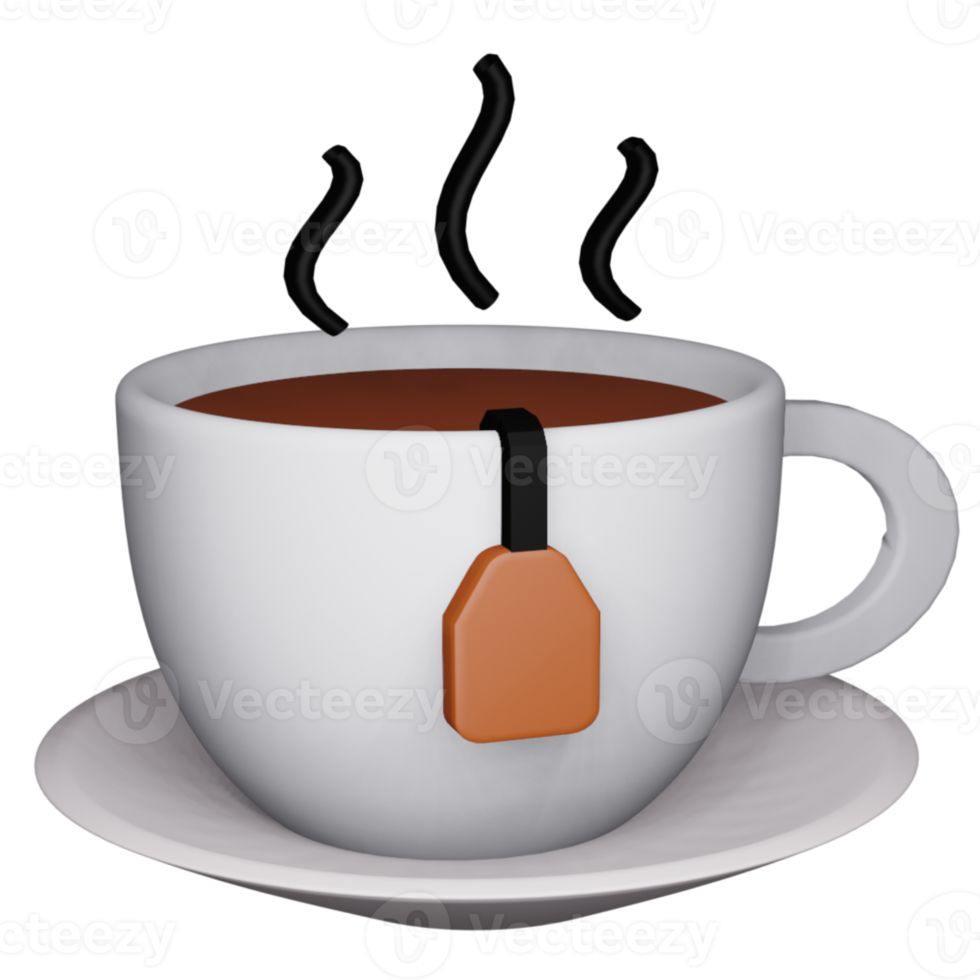 ícone 3d de café quente, perfeito para usar como um elemento adicional em seus designs de pôster, banner e modelo png