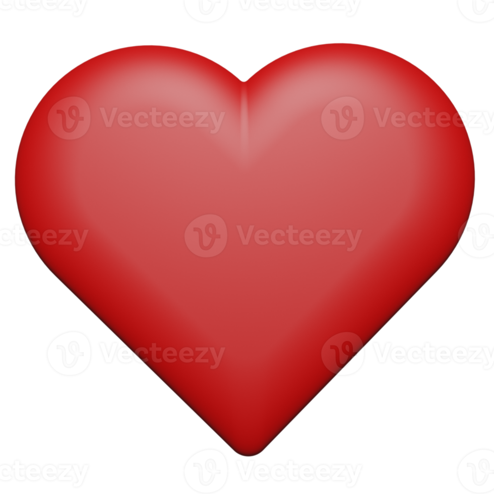 3d heart icon, perfect to use as an additional element in your template, banner and poster designs png