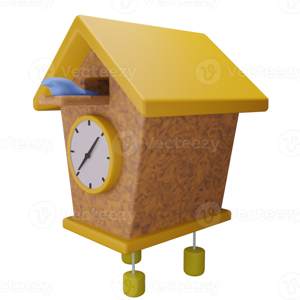 cuckoo clock 3d icon, perfect to use as an additional element in your poster, banner and template designs png