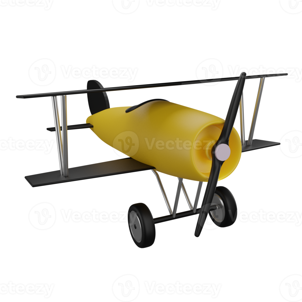 Propeller Plane 3D Icon, perfect to use as an additional element in your poster, banner and template designs png