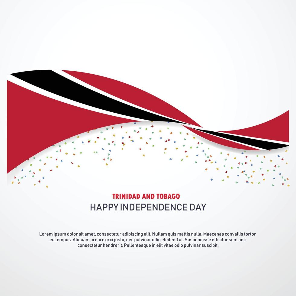 Trinidad and tobago Happy independence day Background vector