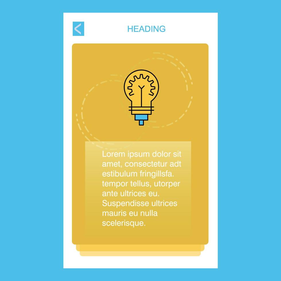 Bulb mobile vertical banner design design Vector