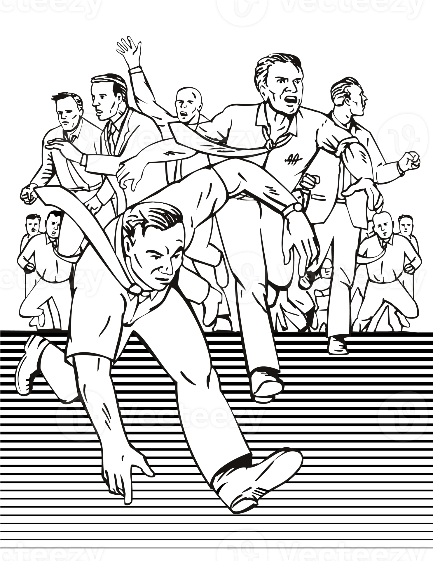Crowd of People Running Towards Camera 14179359 PNG