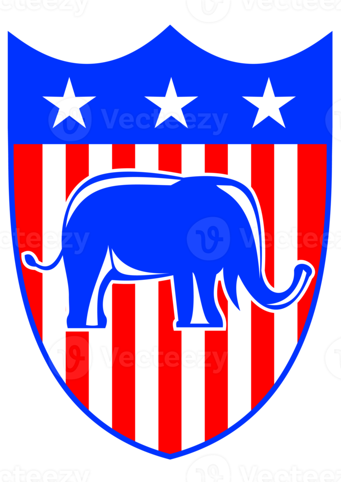 republikeins olifant mascotte Verenigde Staten van Amerika vlag png