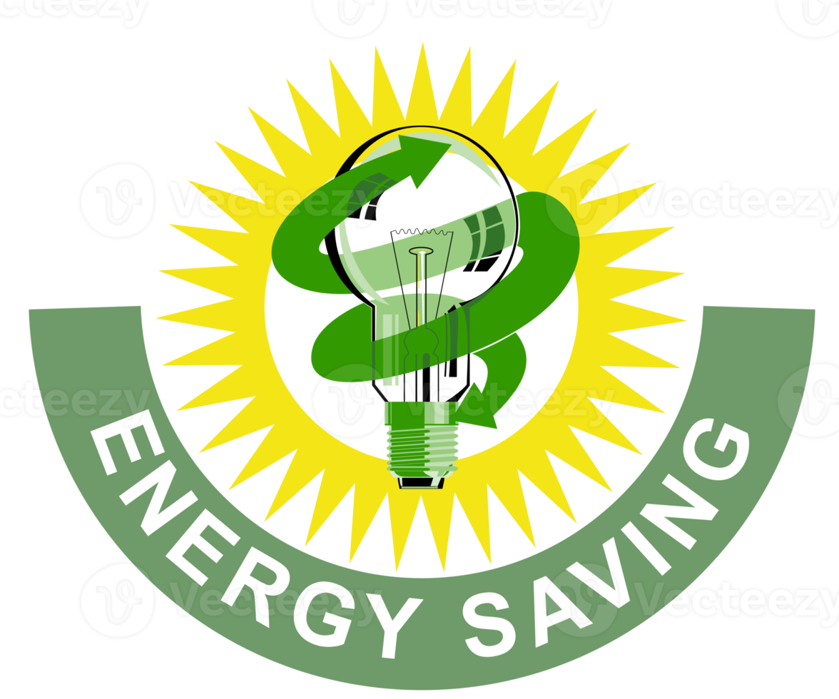 bombilla de etiqueta de ahorro de energía png