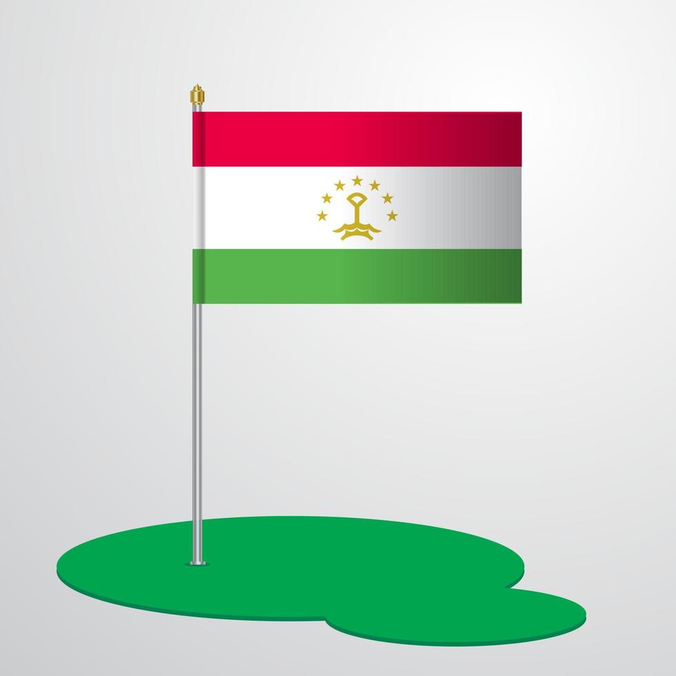 Tajikistan Flag Pole vector