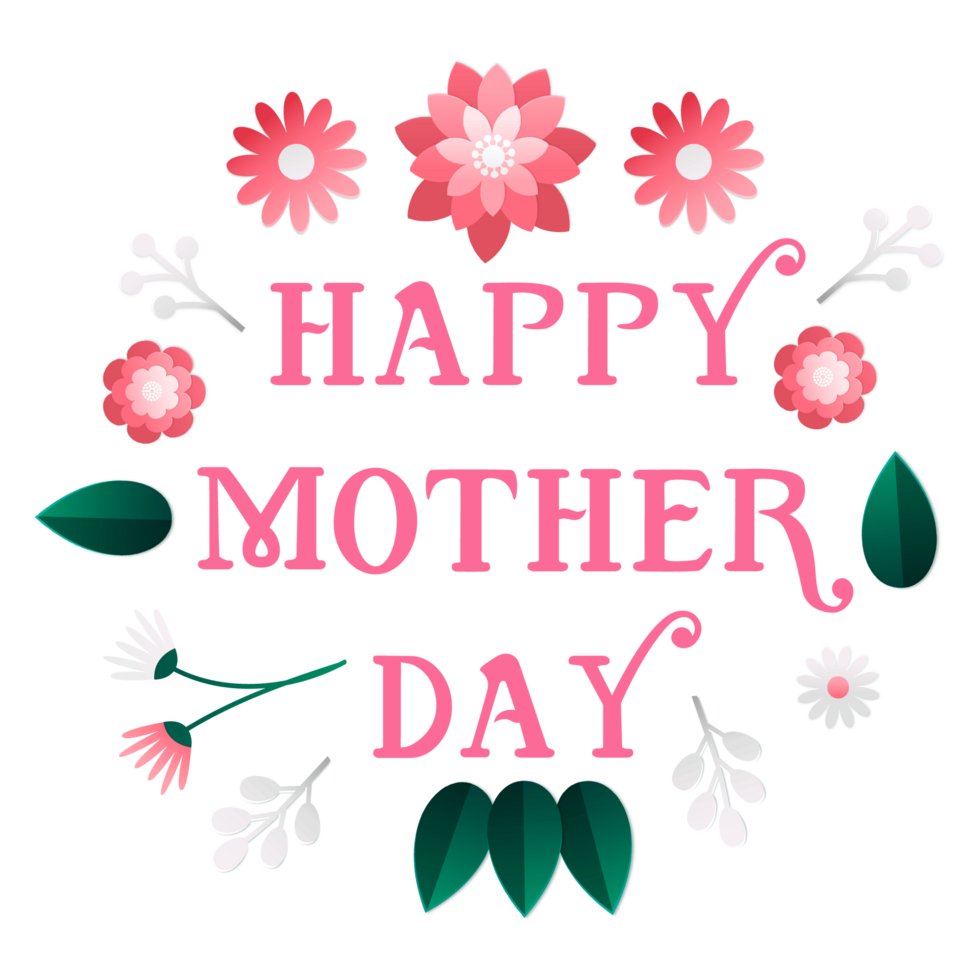 Free Mother's day greeting card. banner with creative text design
