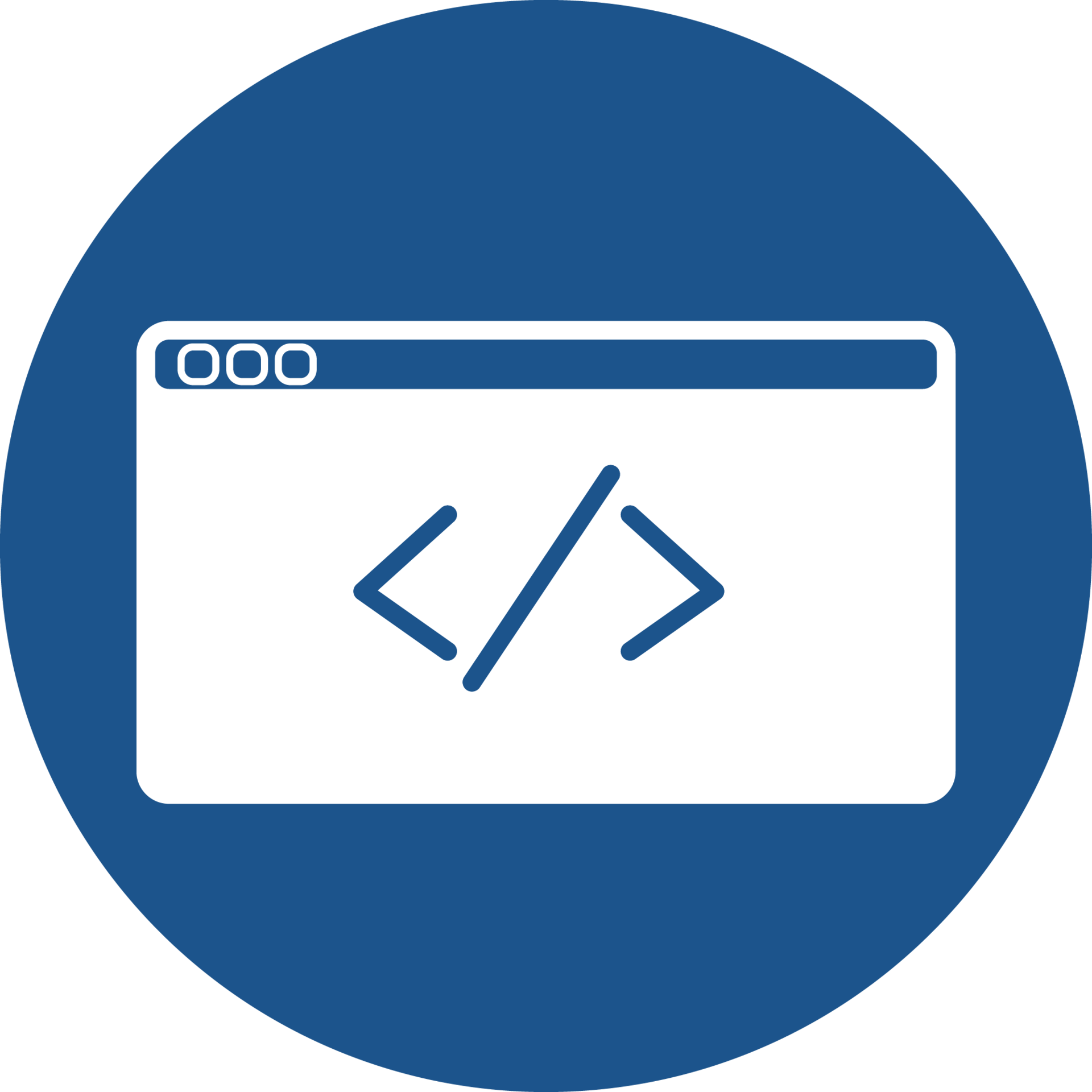 Programming icons design in blue circle. 14179557 PNG