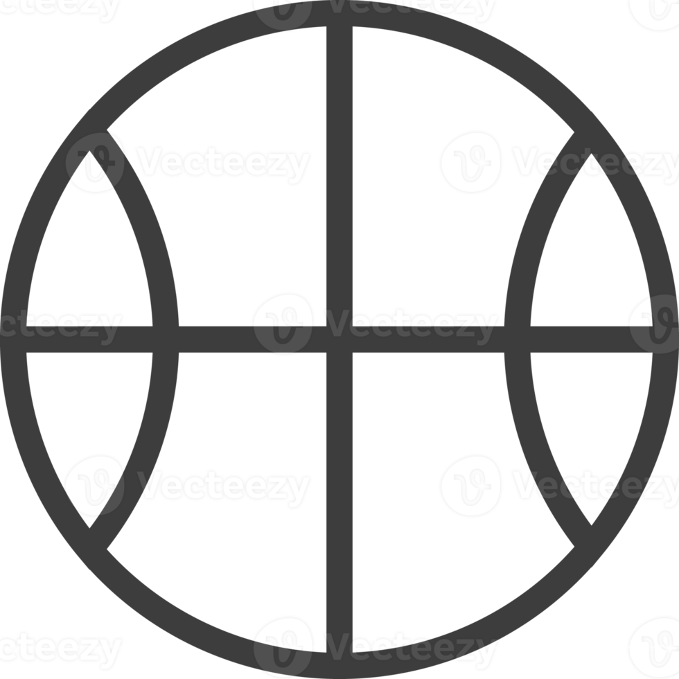 Basketball dünne Linie Symbol, Bildung Symbolsatz. png