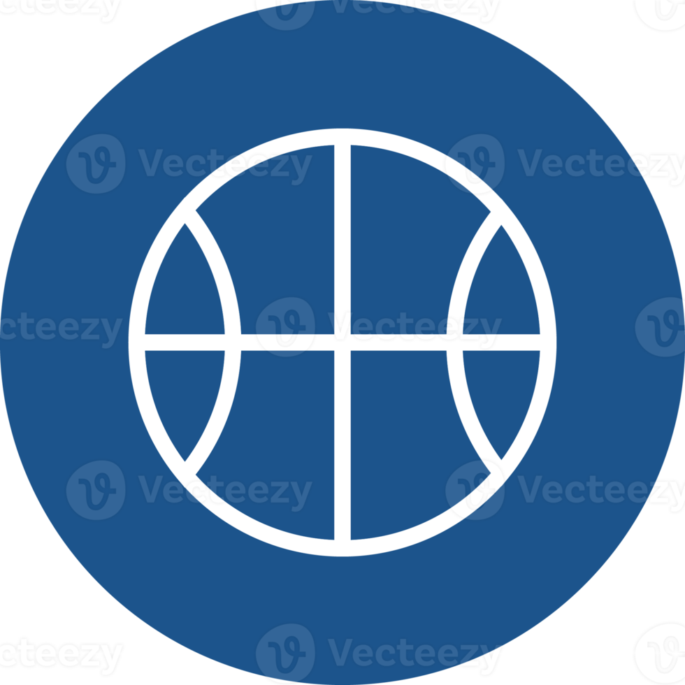 Basketball icons design in blue circle. png