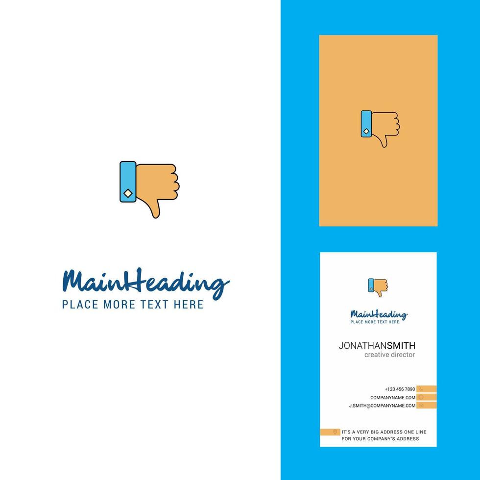 Dislike Creative Logo and business card vertical Design Vector