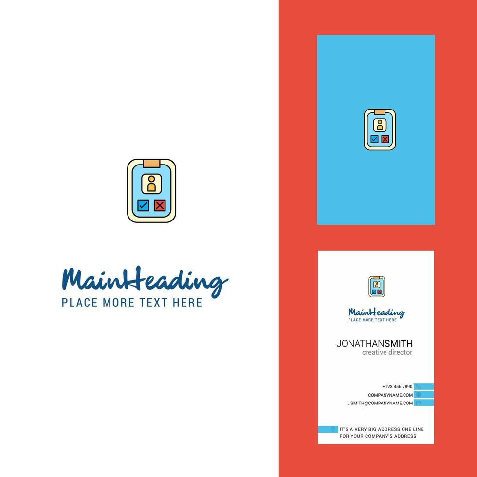 Social media user profile Creative Logo and business card vertical