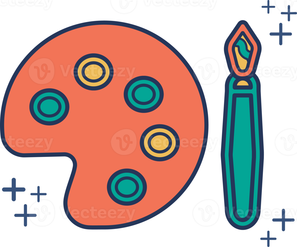 Free Paint tray icon illustration glyph style design with color and plus sign. 14179675 PNG with