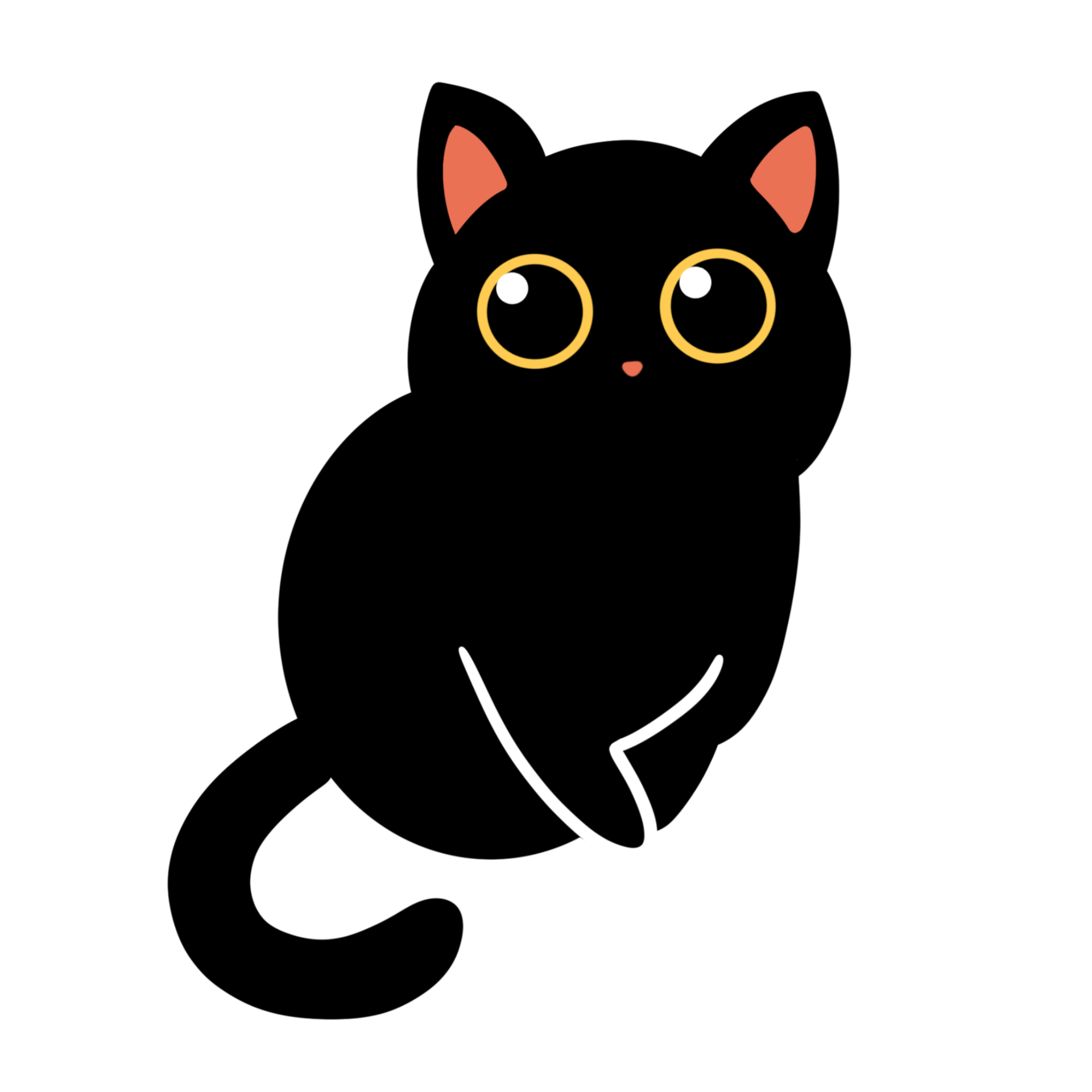 Cute Black Cat 14179718 PNG